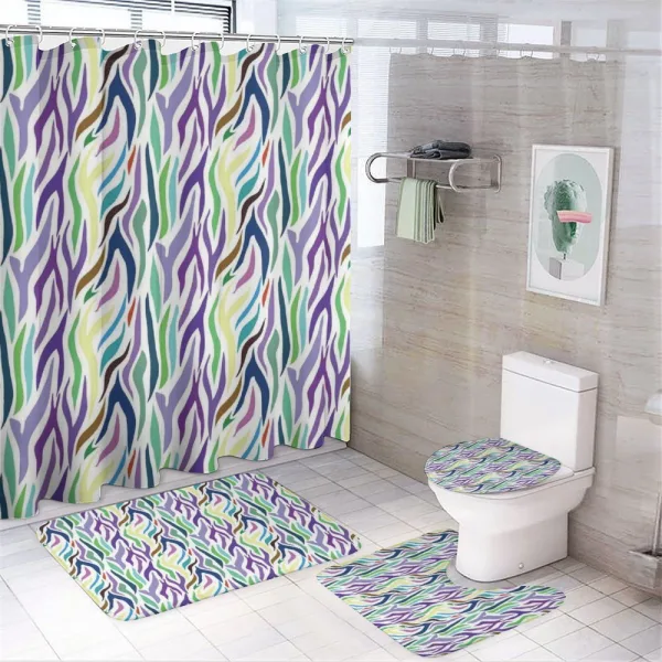 Oriental Leopard Motif on a shower curtain