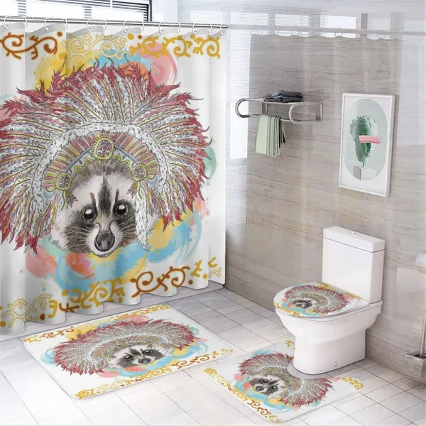 Primitive Feathers Ethnic on a shower curtain
