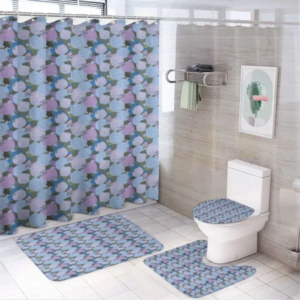 Romantic Vintage Hydrangeas on a shower curtain