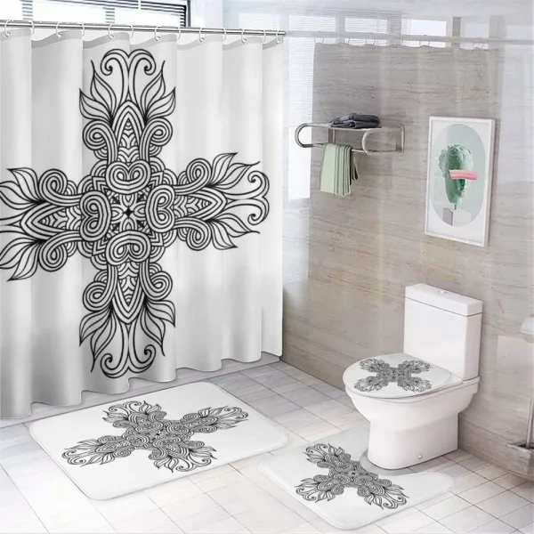 Royal Old Celtic Knot on a shower curtain
