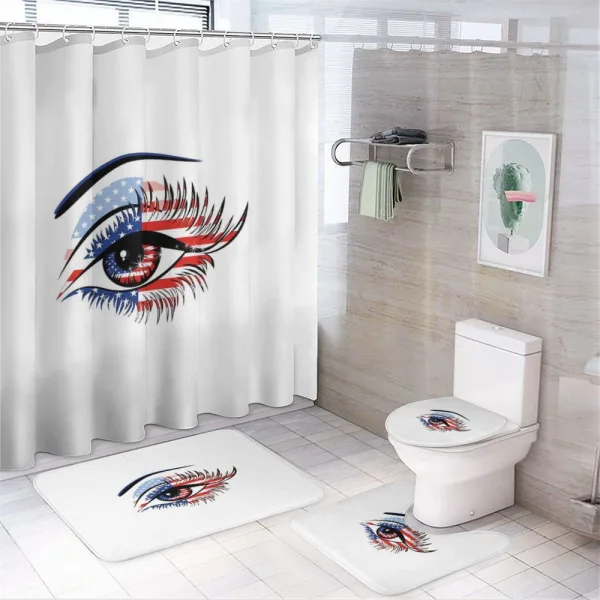 USA Flag Female Eye on a shower curtain