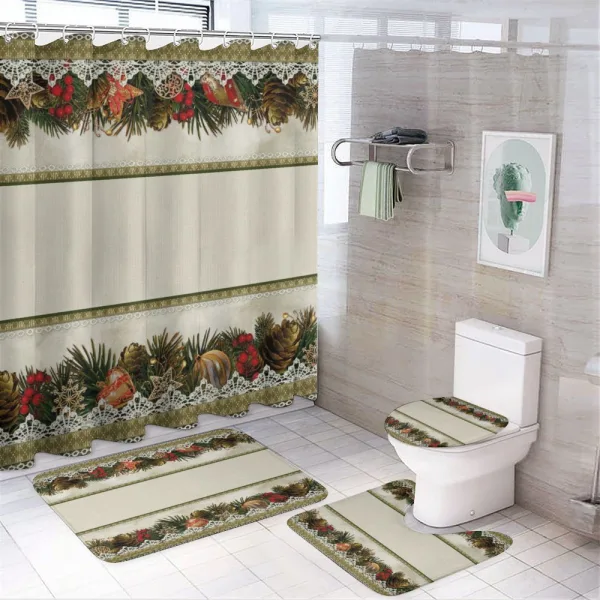 Vintage Ornate Nature on a shower curtain
