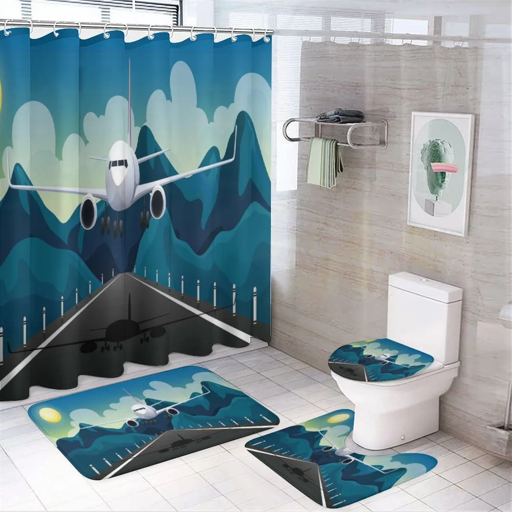 Airplane Taking Off Graphic — Your design