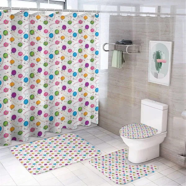 Balloon Stars on a shower curtain