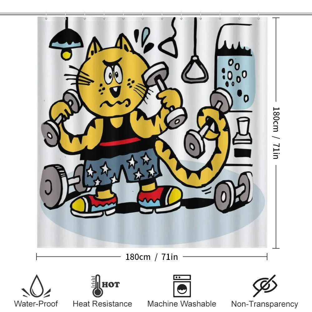 Cartoon Cat Lifting — Detail 2