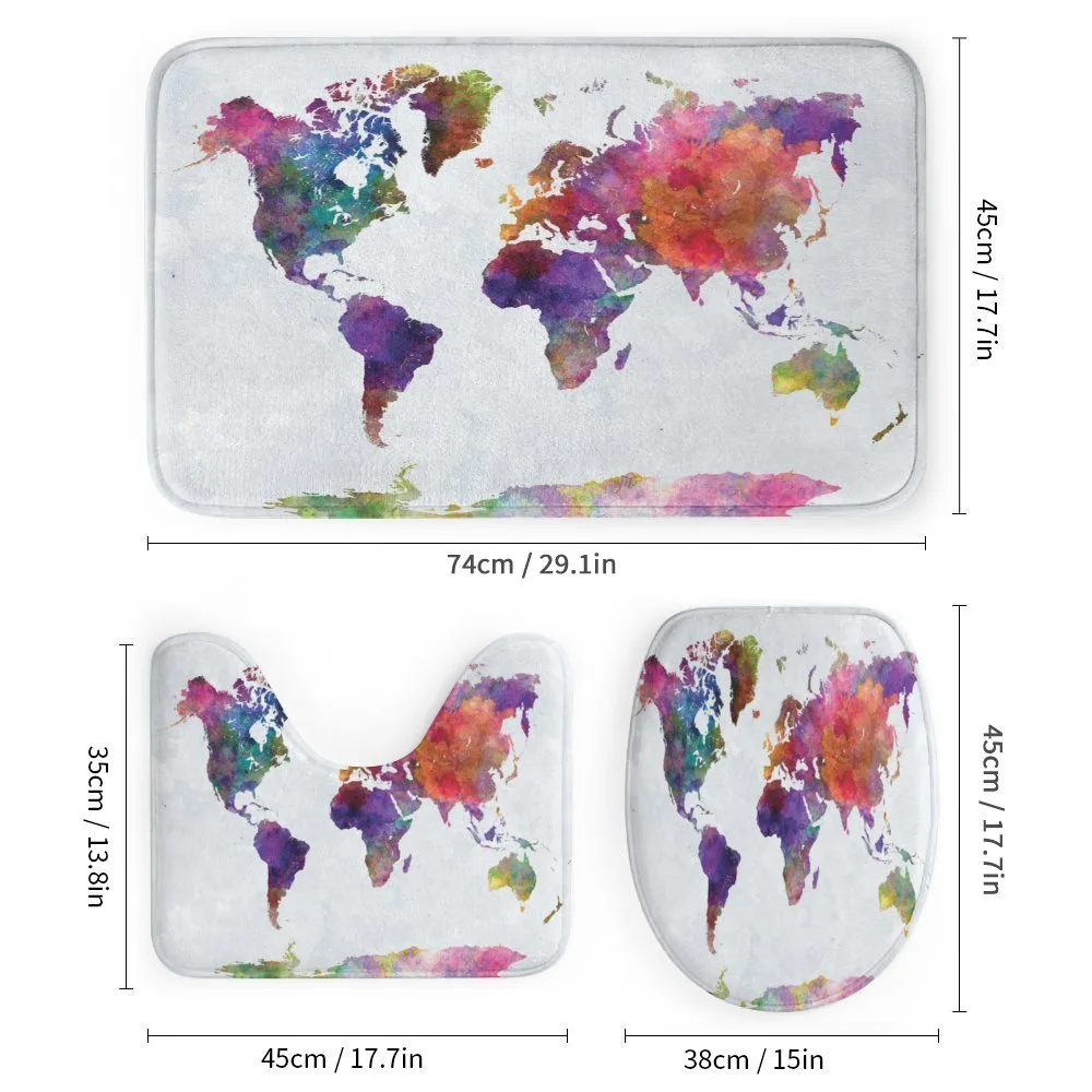 Colorful World Map — Detail 1