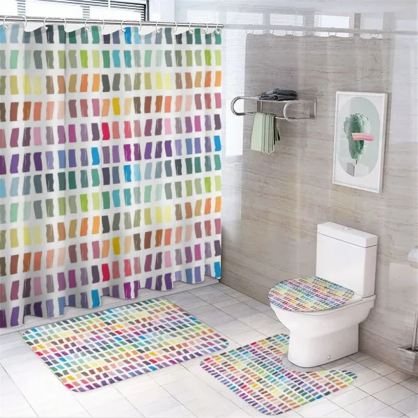 Contemporary Modern Art on a shower curtain