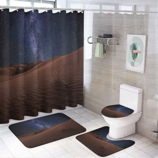 Desert Lunar Life on Mars on a shower curtain