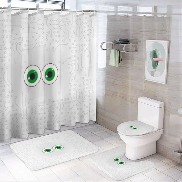 Eye Form Digital Picture on a shower curtain
