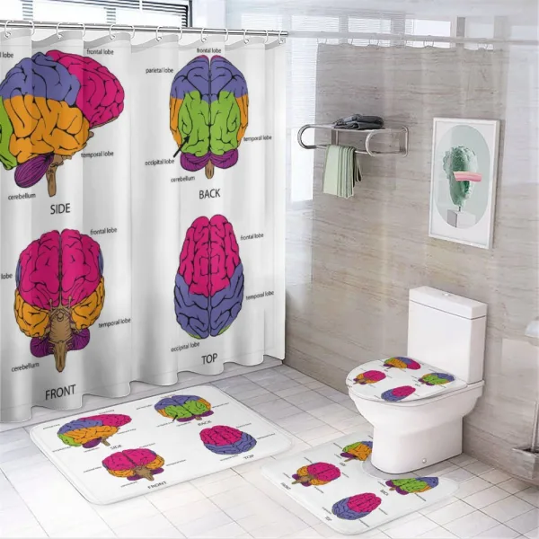 Human Brain Colors on a shower curtain