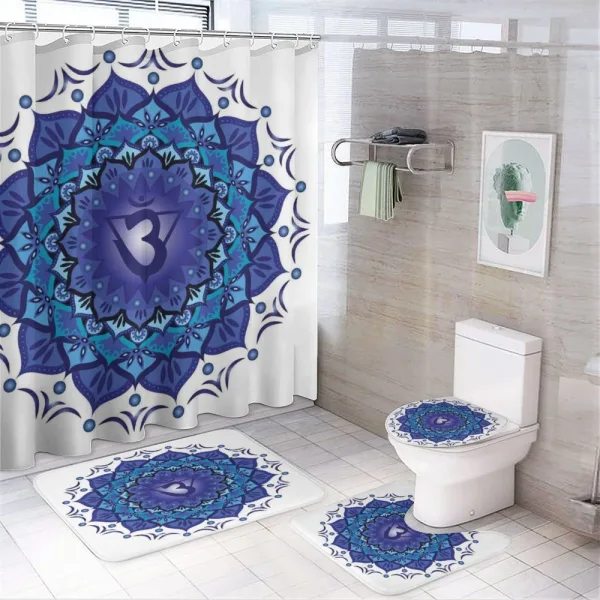 Lotus Ajna Chakra Yoga on a shower curtain