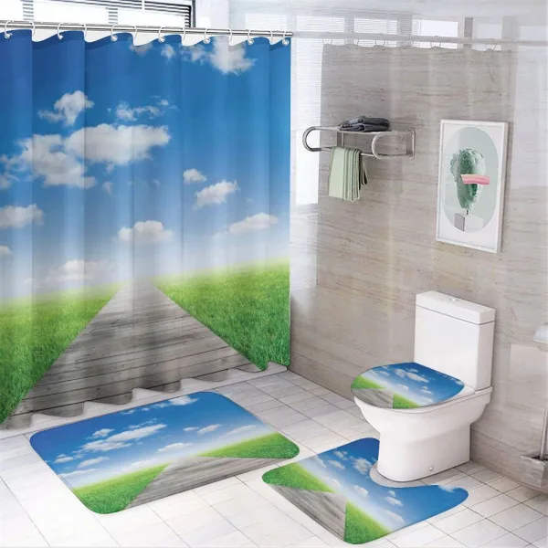 Meadow Countryside Path on a shower curtain