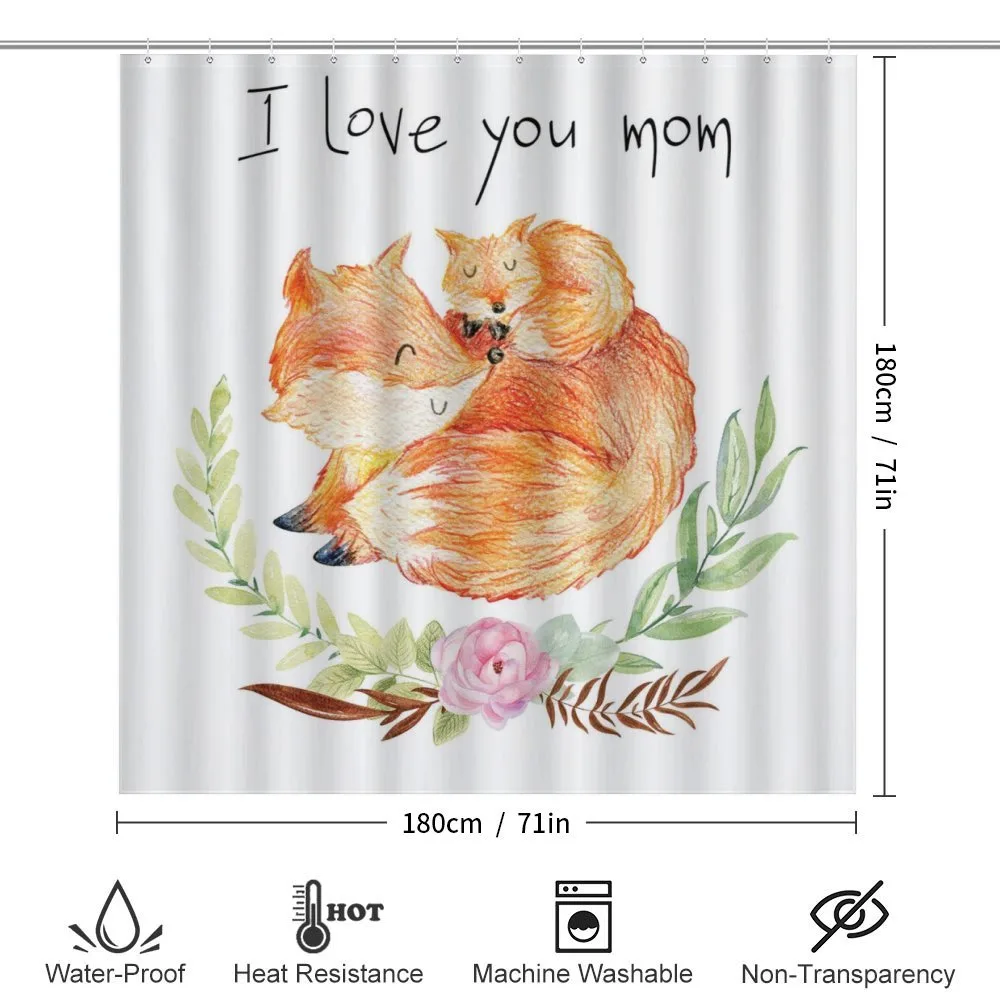 Mom Fox and the Baby Hugging — Detail 2
