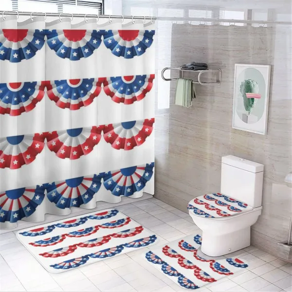 Ribbon Pattern on a shower curtain