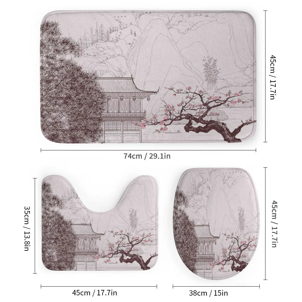 Sakura Trees and Mountain — Detail 1