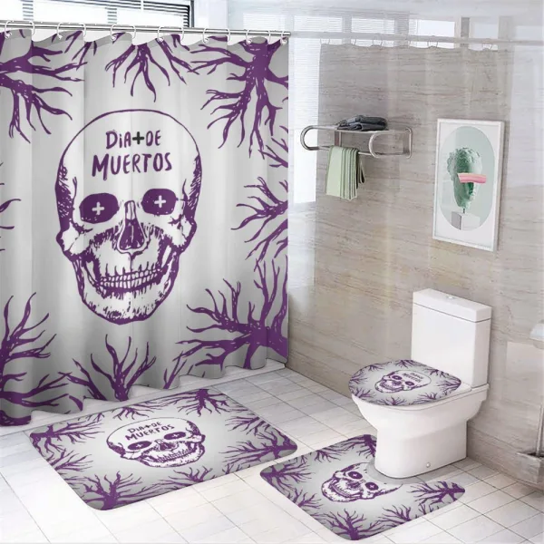 Spooky Gothic Halloween on a shower curtain