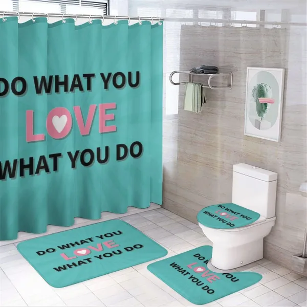 Starburst Lines with Phrase on a shower curtain