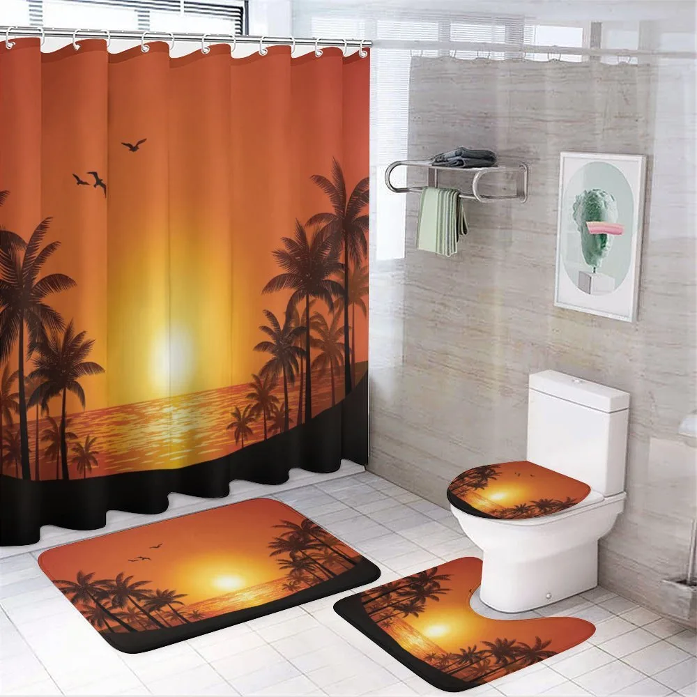 Tropic Sunset Trees Sun Sea — Your design