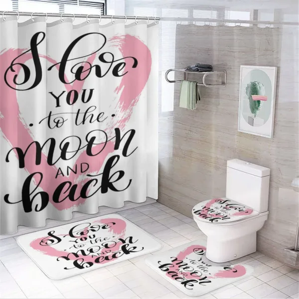 Watercolor Heart on a shower curtain