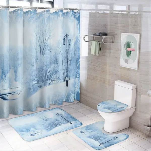 Wonderland Xmas Holiday on a shower curtain