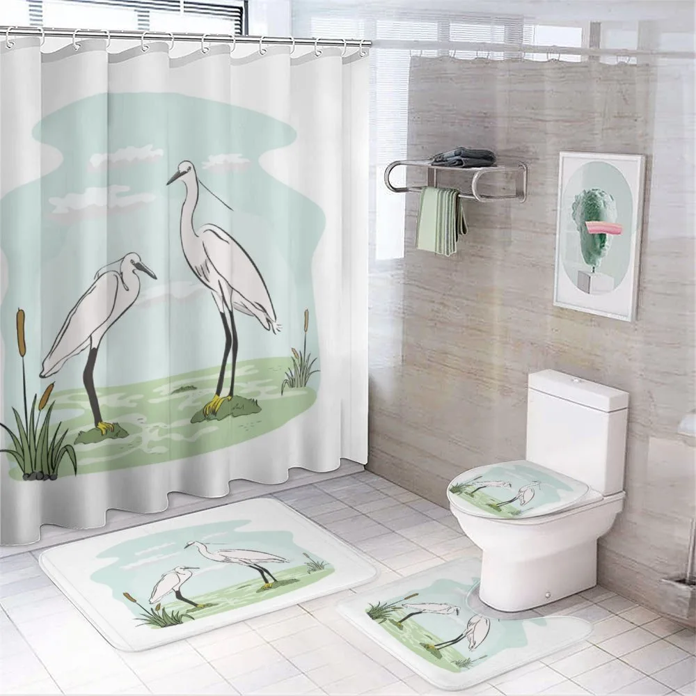 2 Herons in Marsh Cartoon — Your design
