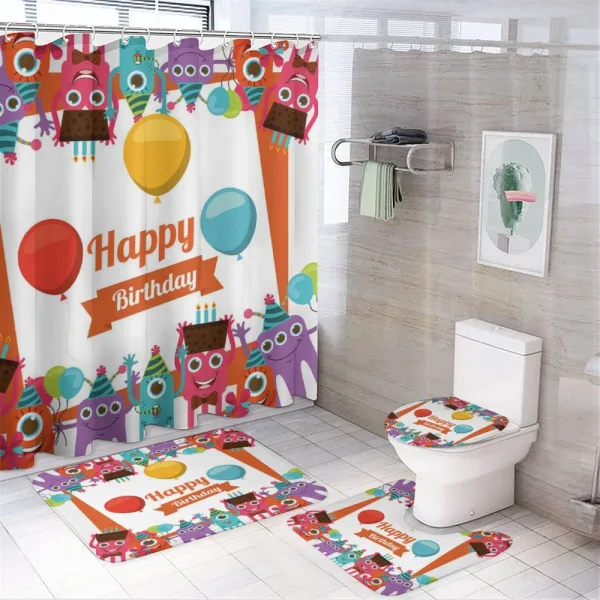Birthday Party on a shower curtain