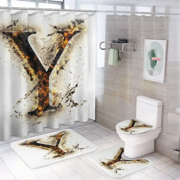Burning Grunge on a shower curtain