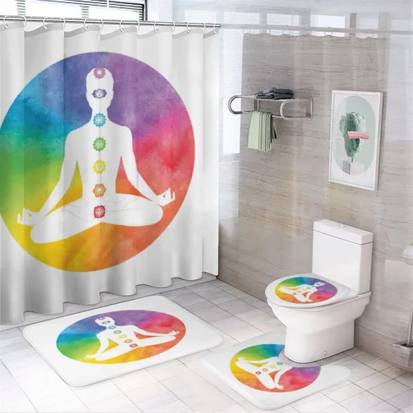 Chakra Lotus on a shower curtain