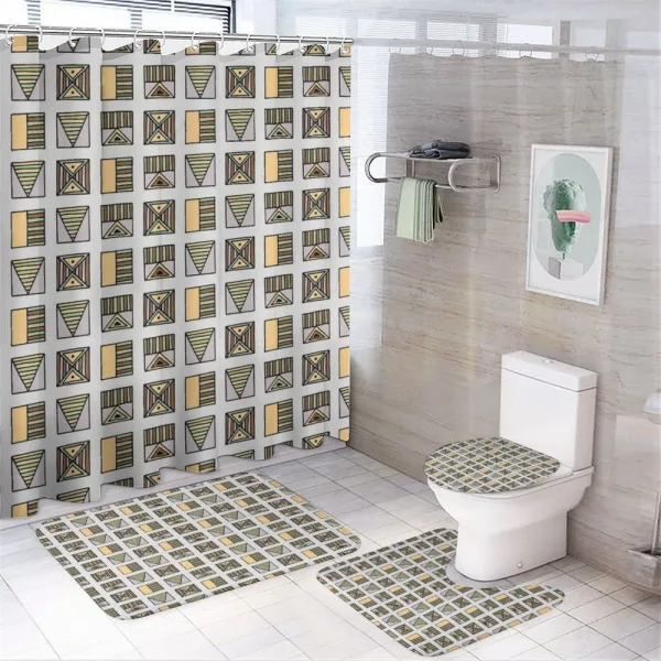 Egyptian Boho on a shower curtain