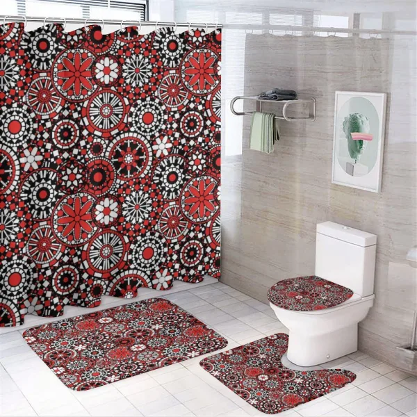 Flower Mosaic on a shower curtain