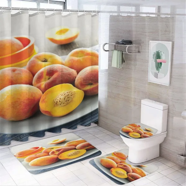 Horticultural Crops Plate on a shower curtain