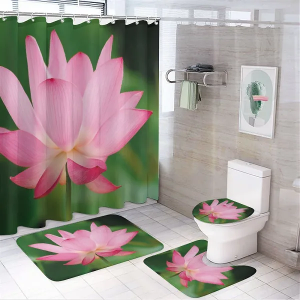 Lotus Lily Blossom on a shower curtain