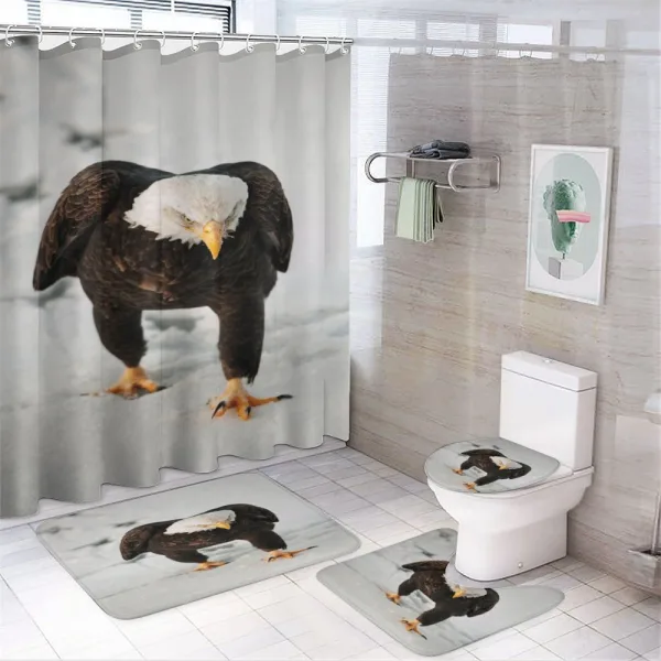 Majestic Birds Freedom on a shower curtain