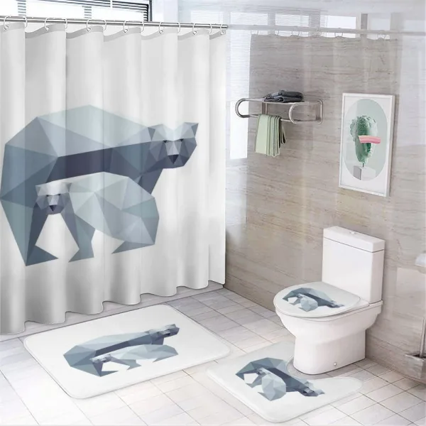 Nordic Animal Art on a shower curtain