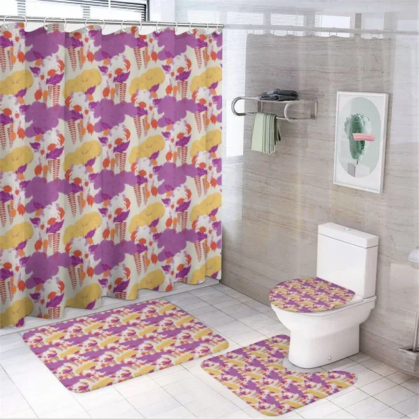 Oriental Garden Design on a shower curtain