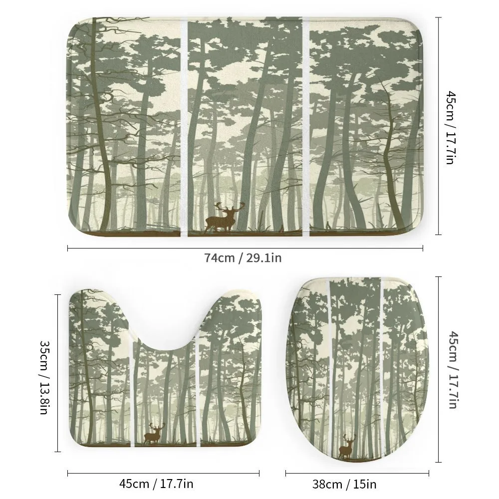 Pine Trees Deer Motif — Detail 1