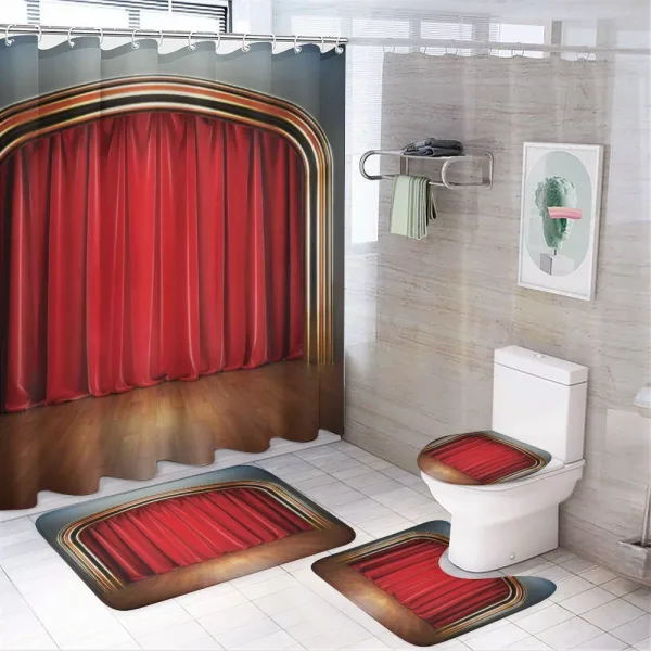 Stage with Classic Curtains on a shower curtain