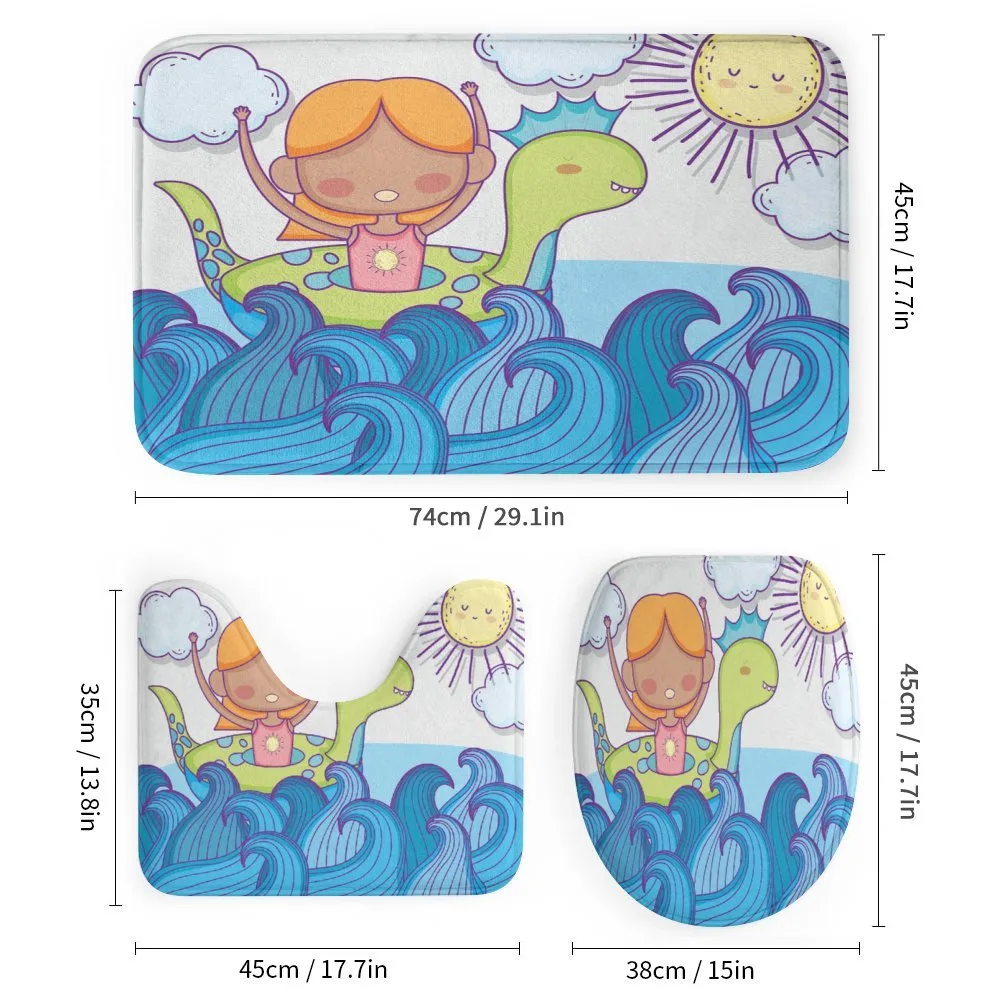 Swimming Wheel Girl Waves Sun — Detail 1