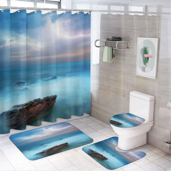 Tropic Sea Storm on a shower curtain