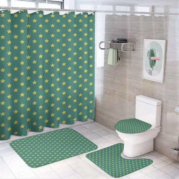 Vintage Geometry Pattern on a shower curtain