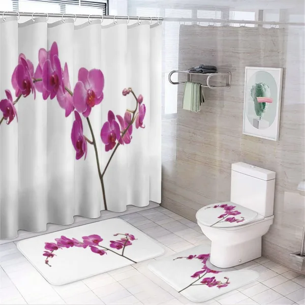 Wild Orchids Petals on a shower curtain