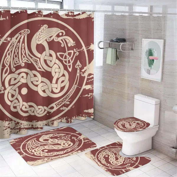 Bicolour Myth on a shower curtain