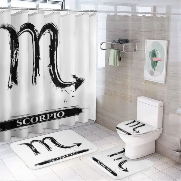 Brush on a shower curtain