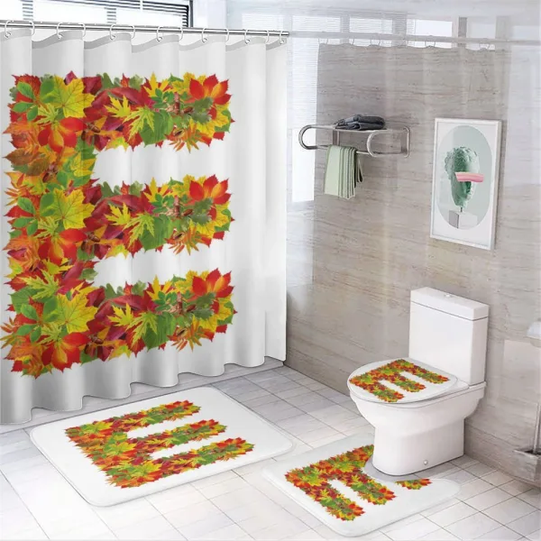 Chestnu Maple Acorn E on a shower curtain