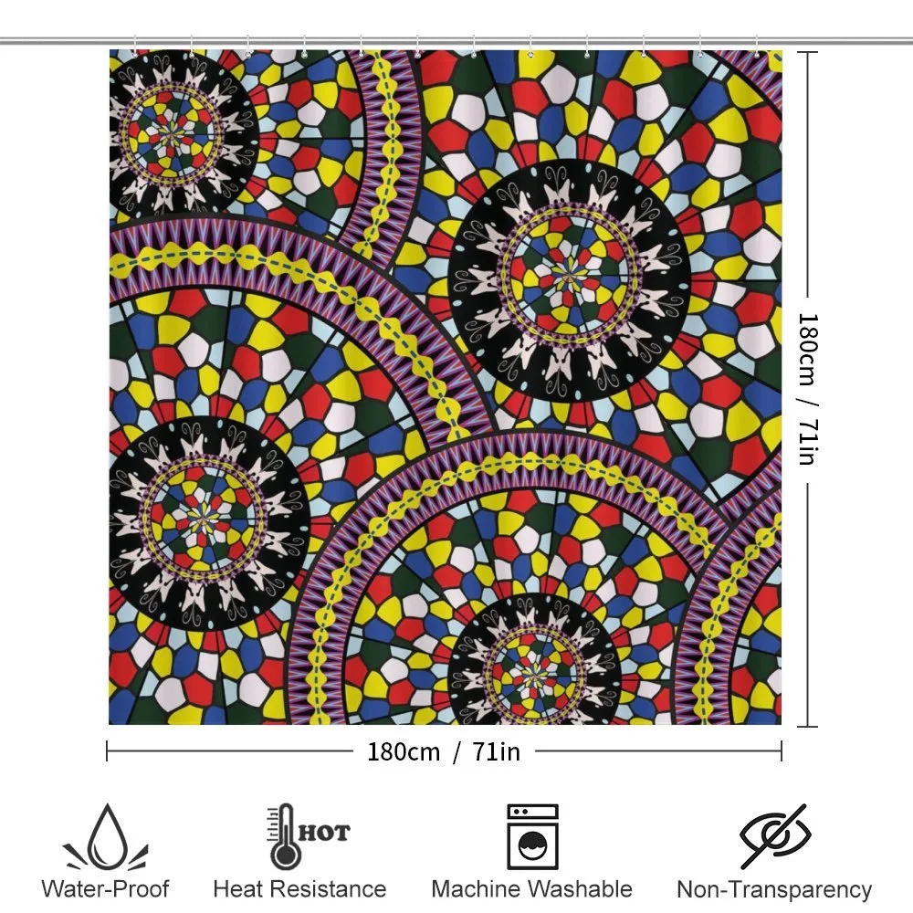Colored Mosaic Mandala — Detail 2