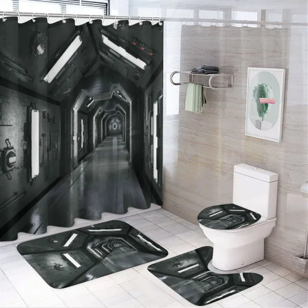 Dark Future Adventure on a shower curtain