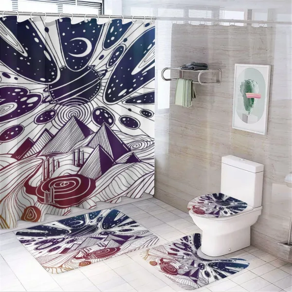 Dream Desert Landscape on a shower curtain