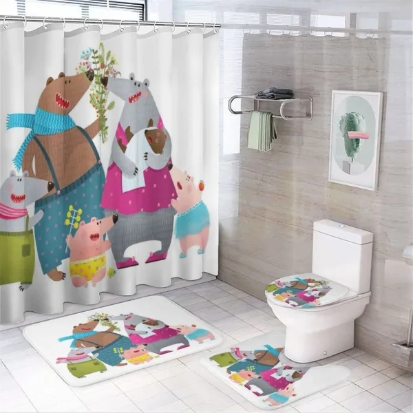 Family Theme Parenthood on a shower curtain