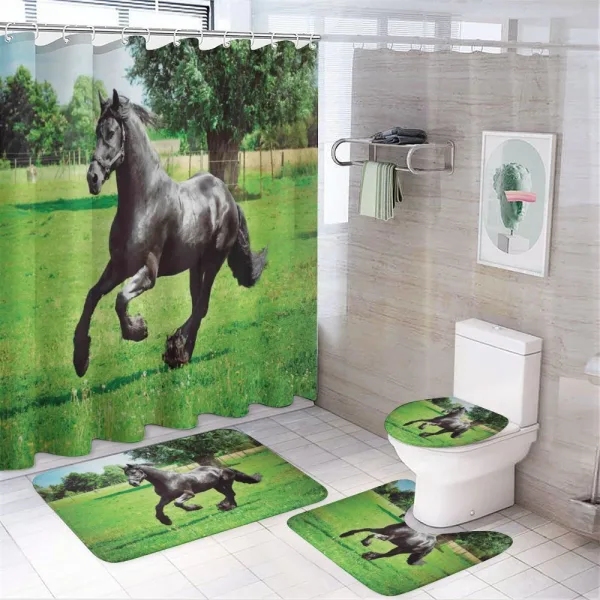 Friesian Horse on a shower curtain