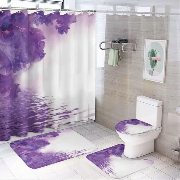 Iris Petals on a shower curtain
